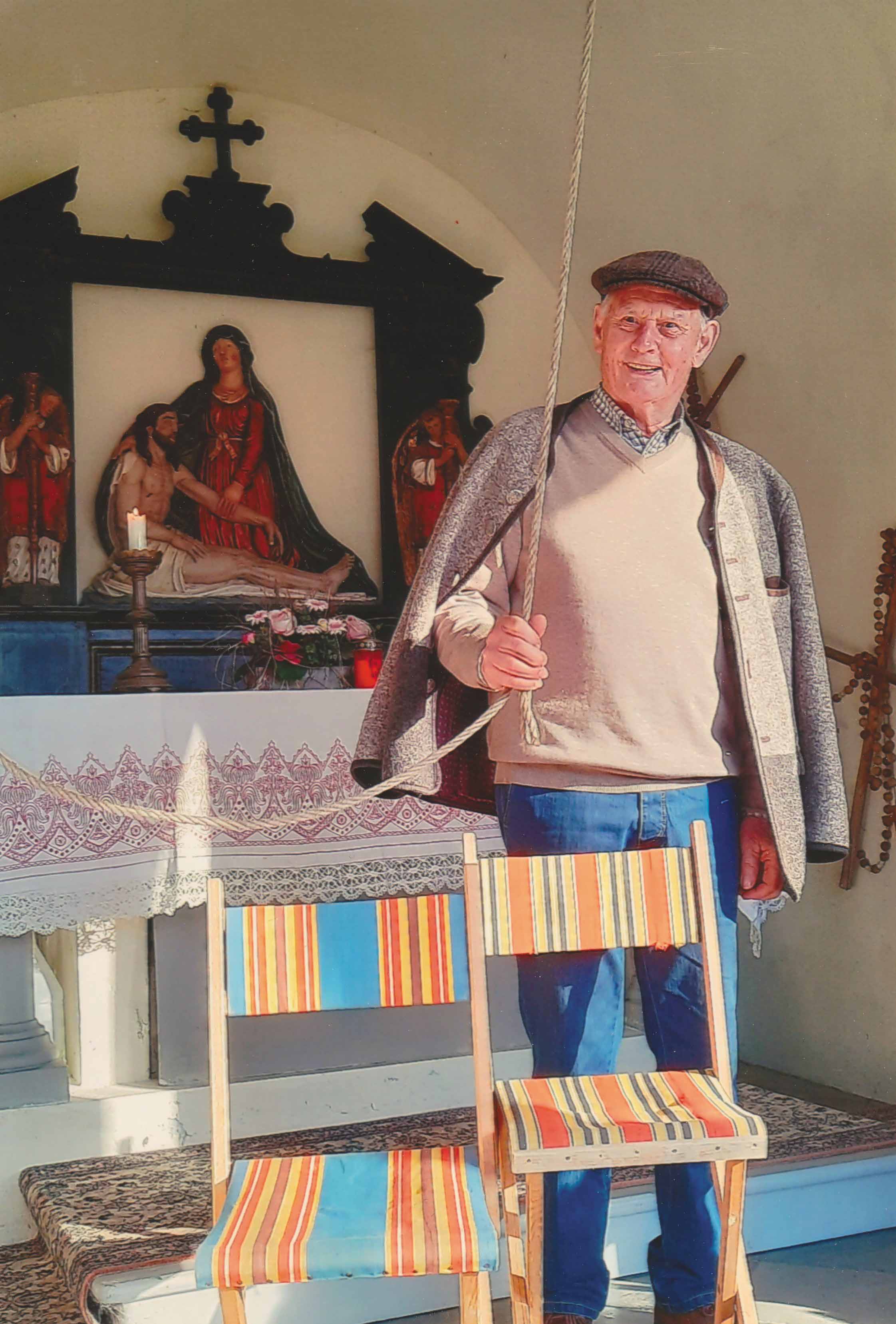 Privat Ferdinand Bertschler läutet die Glocken.